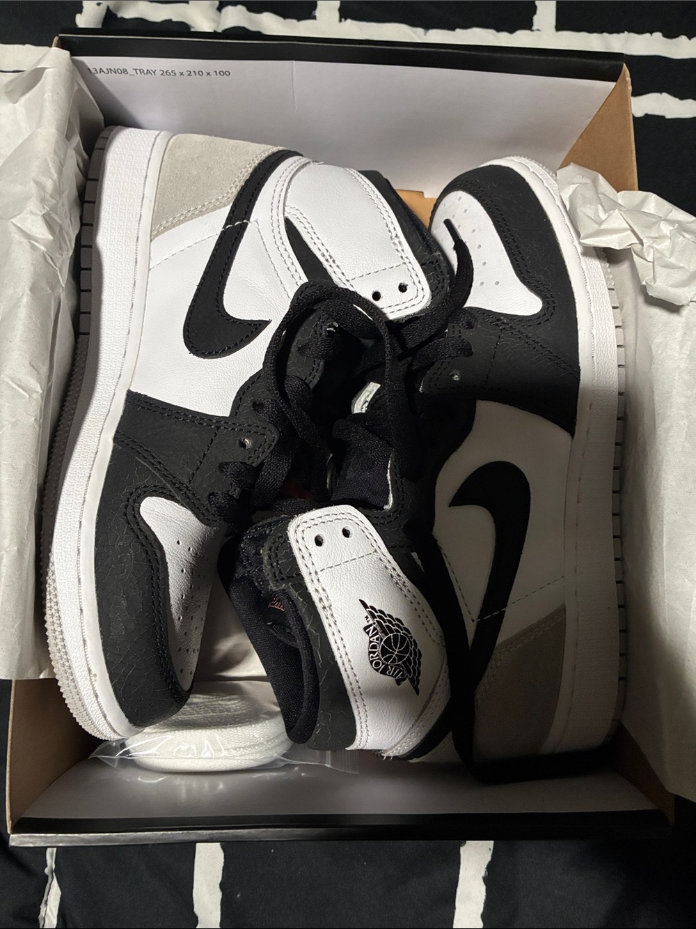 Nike Air Jordan 1 Mid Men’s Sneakers - Black White Gray
